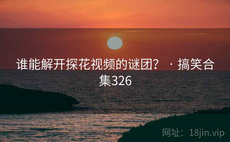 谁能解开探花视频的谜团？ · 搞笑合集326